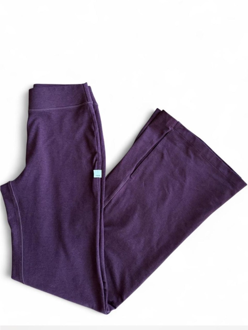 Vuori Plum Purple Split Hem flare leggings Mid Rise XS 00 0 2 Pilates Yoga Gym
